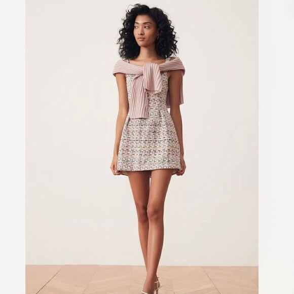 Song of Style Tweed Trina Mini Dress Size XS - Picture 4 of 12